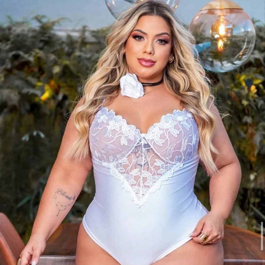 Body Sedução Com Bojo Alcinha Regulável Plus Size