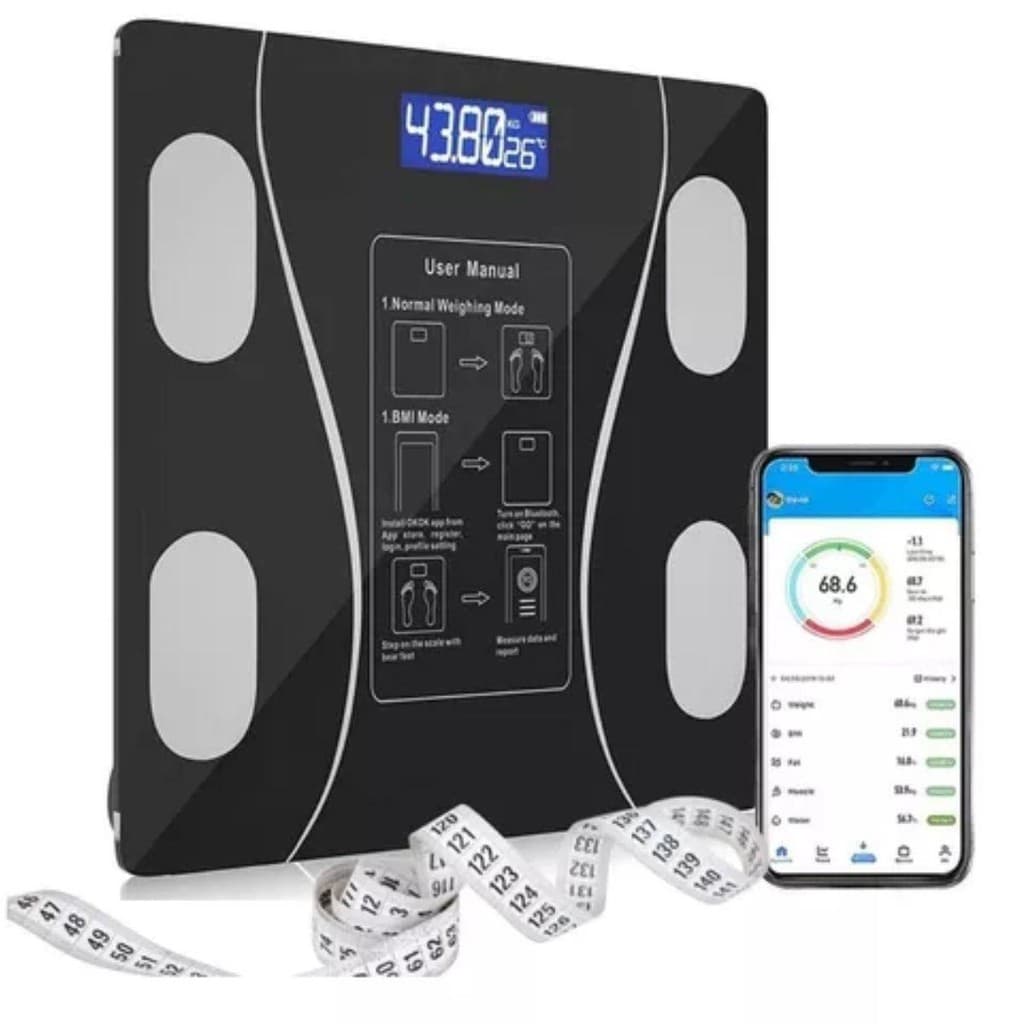 Balança Digital Bioimpedância Preto 180kg