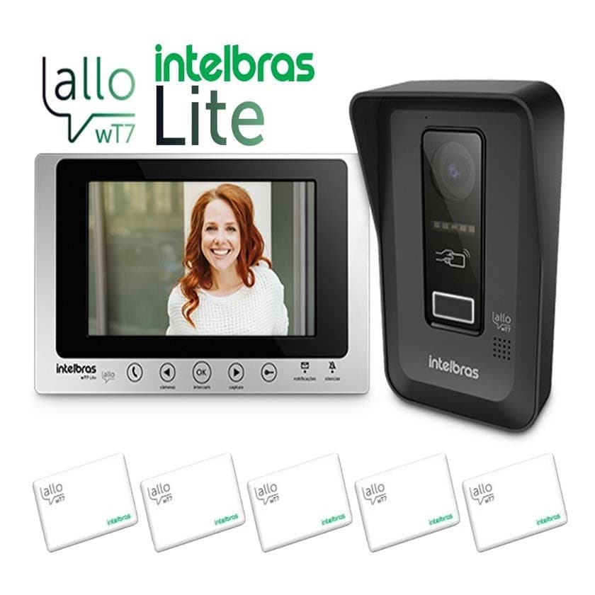 Videoporteiro Intelbras wT7 Lite com App, Display 7" Touch, RFID e Acesso por QR Code