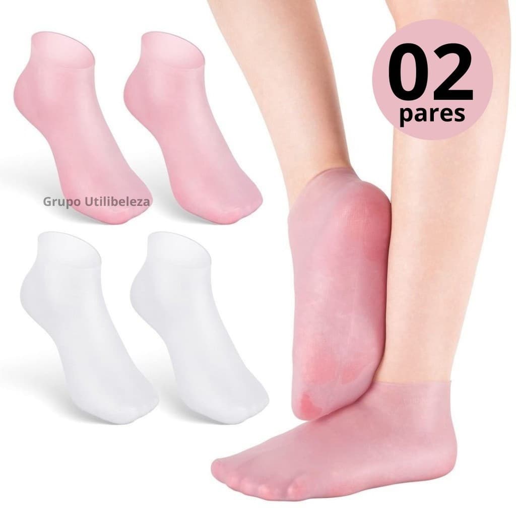 Meias Cuidados Com Os Pés Spa Uso Doméstico Silicone Calcanhar Gel Hidratante Pé Rachado Anti Rachadura