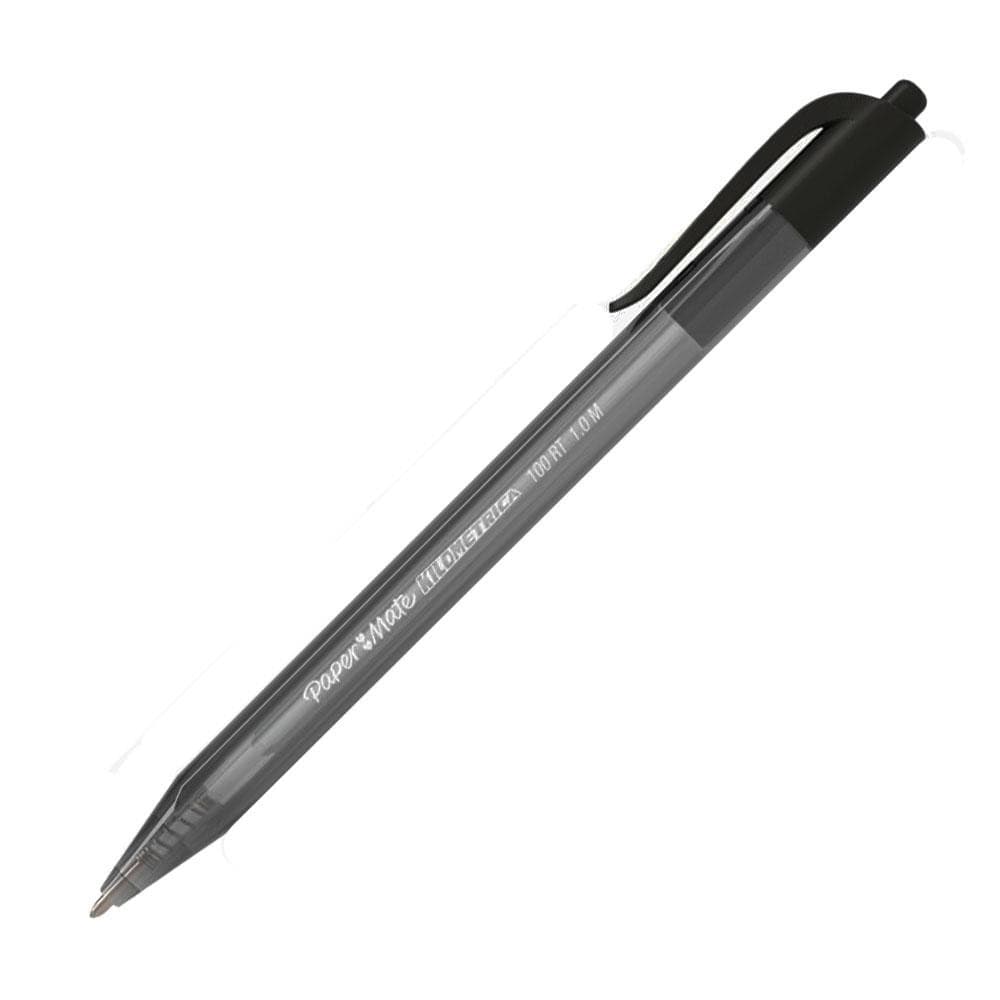 Caneta Esf Retrátil KM 100 1.0 Preto 1und Paper Mate