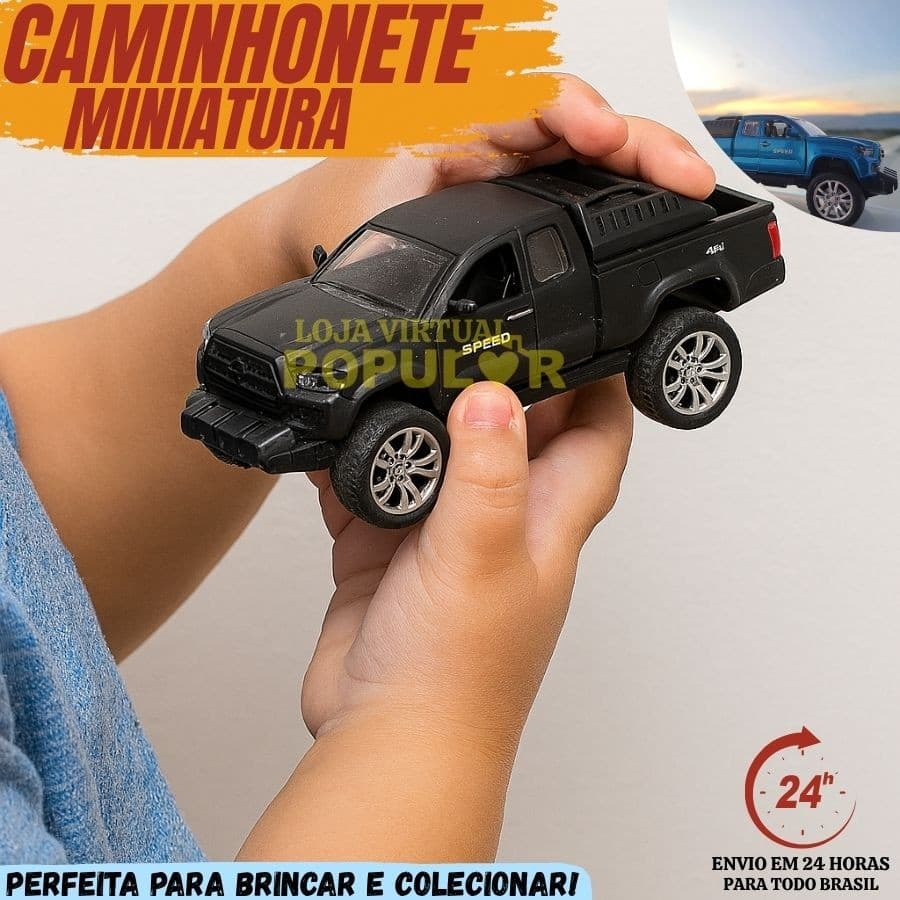 Miniatura Colecionável Brinquedo Menino Carrinho de Ferro Caminhonete Tipo Ranger Hylux Picape 4x4