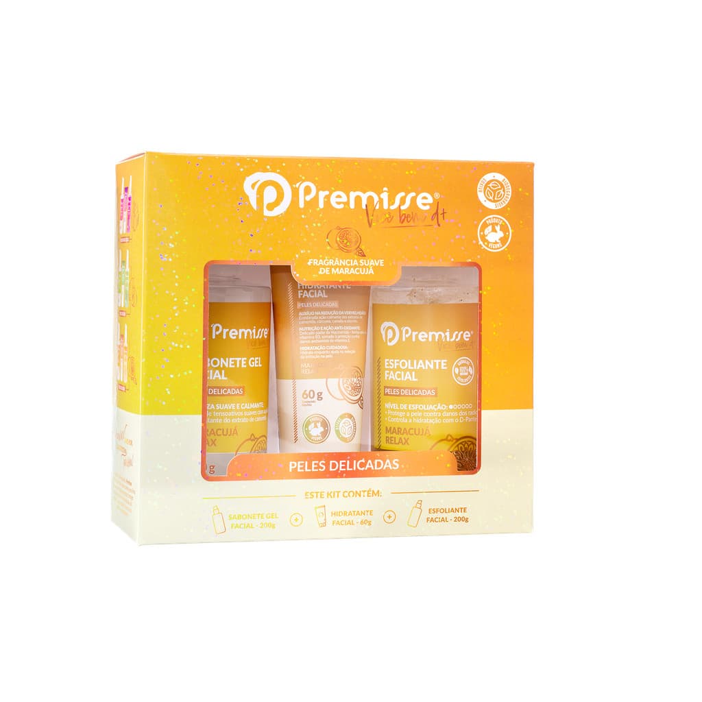 Kit Facial Peles Delicadas Maracujá - Premisse