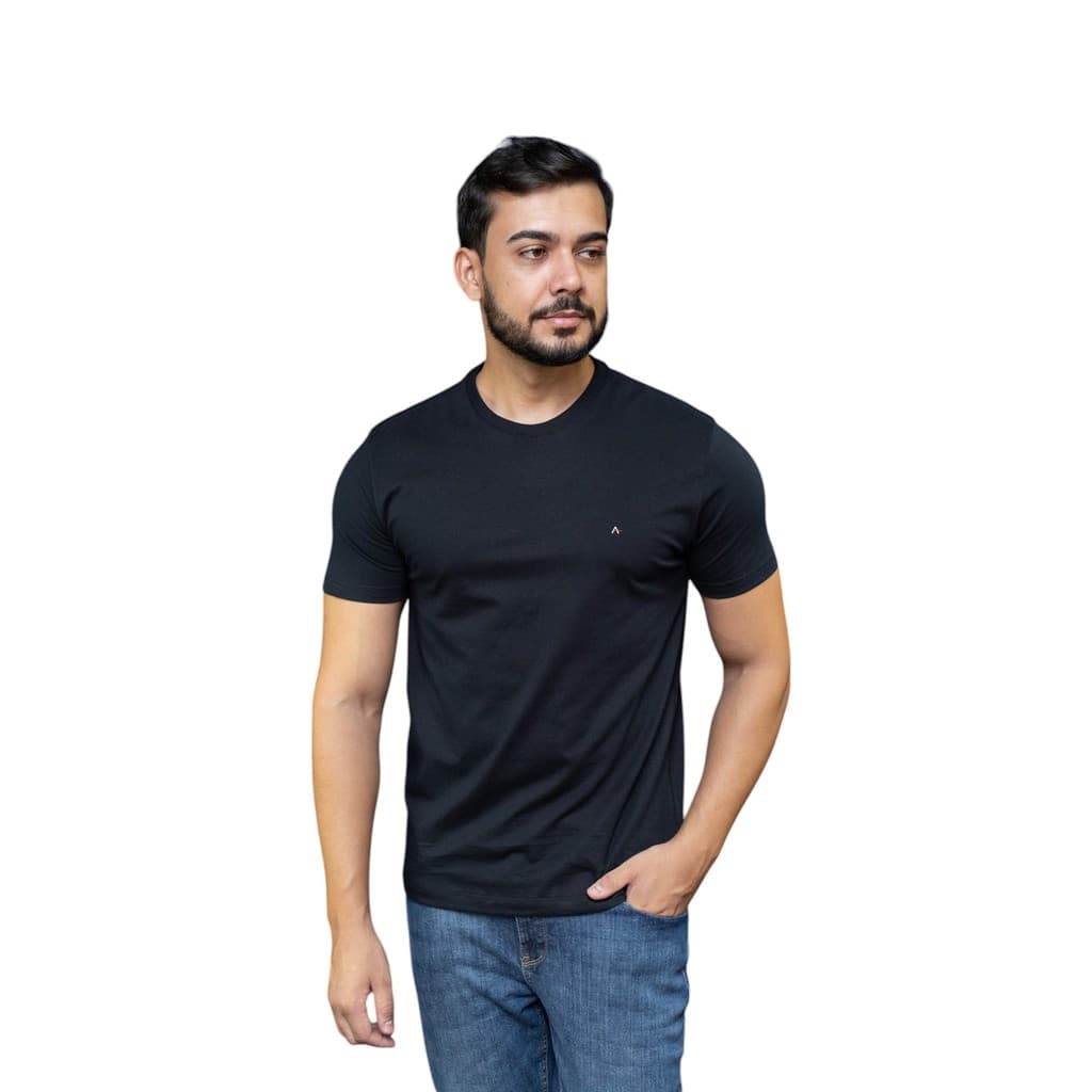 Camiseta Preto Aramis Básica Manga Curta