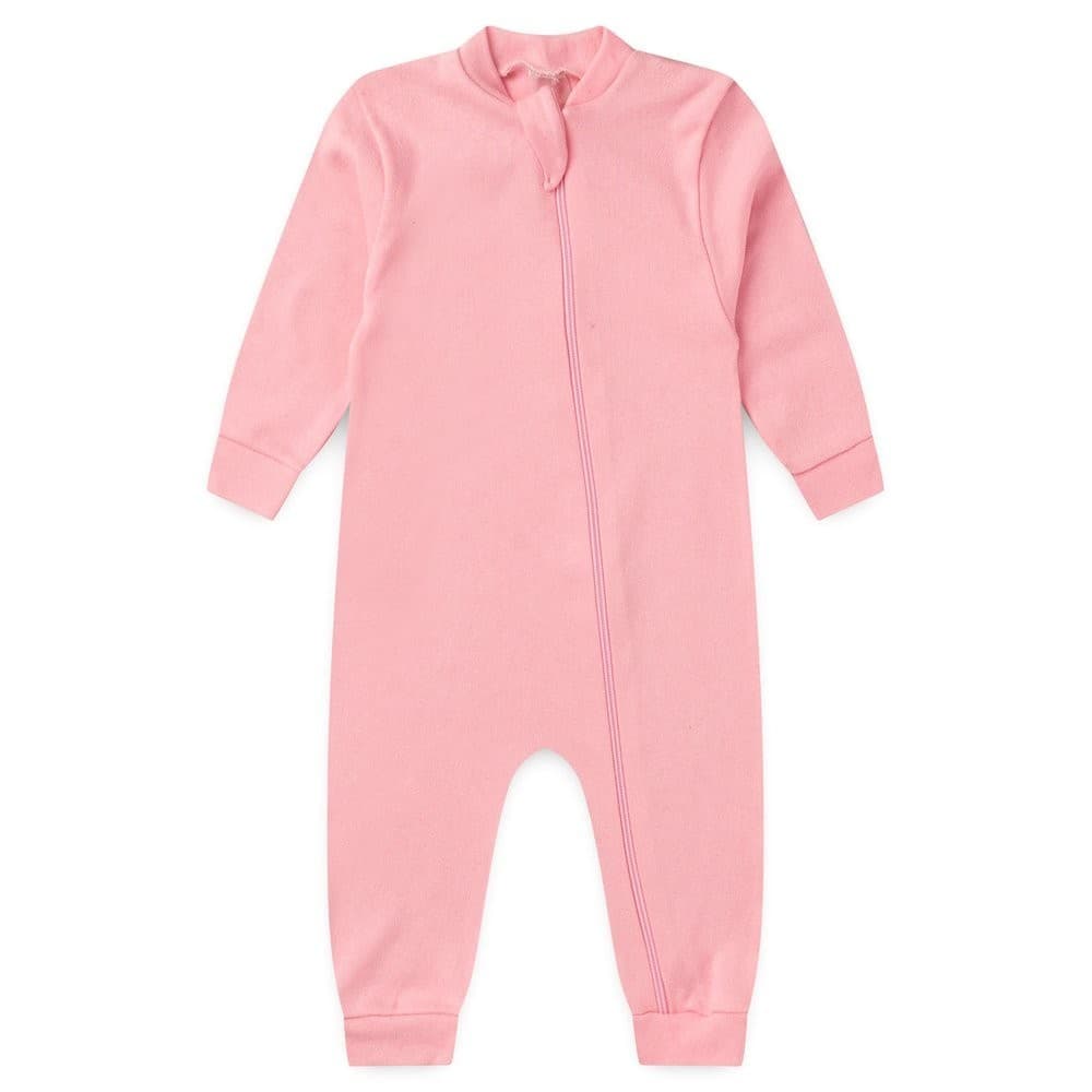 Macacão Rosa Bebê - Suedine 100% Algodão
