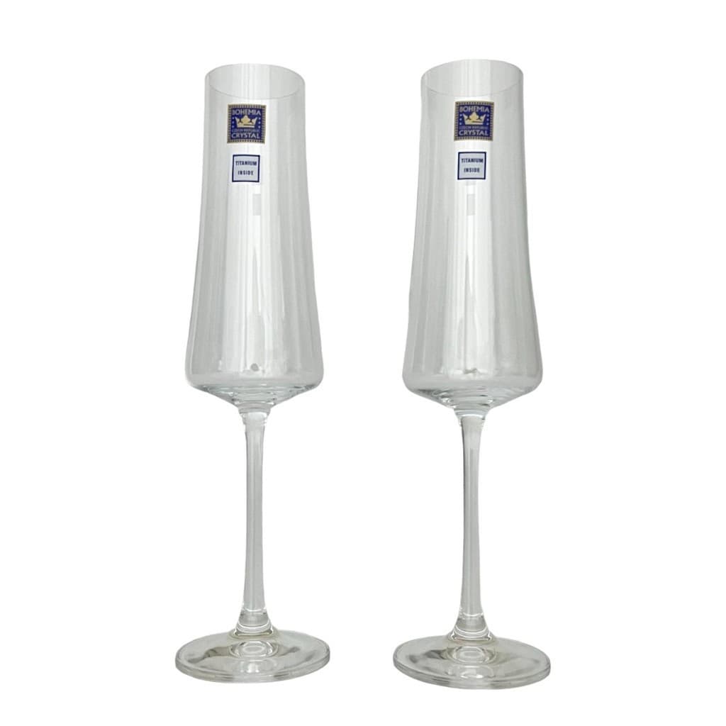 Jogo de 02 Taças para Champanhe Cristal Bohemia 210ml Xtra