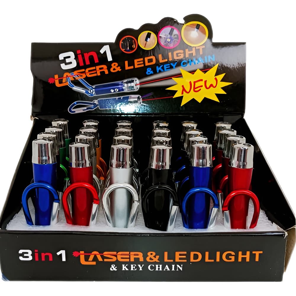 Chaveiro Laser 3 Em 1 Brinquedo Gato
