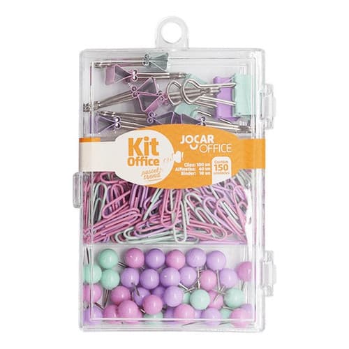 Kit Prendedores Para Escritório E Escolar Office Pastel