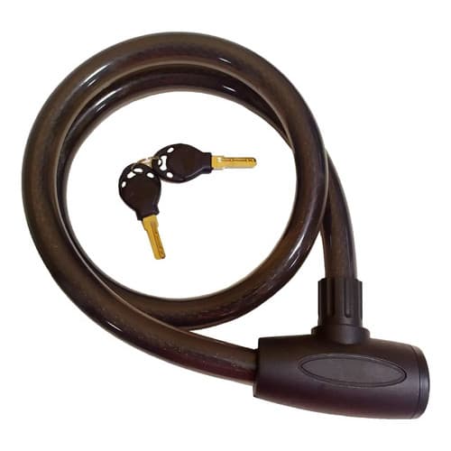 Cadeado Antifurto Cabo Aço Trava Estepe 20x1200mm Carro Moto Chave Multiponto