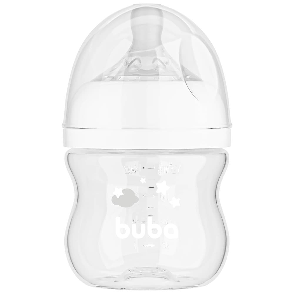 Mamadeira Buba Easy Flow 120ml Com Bico Antivazamento Fluxo 1Nuvem Branca mamadeira buba