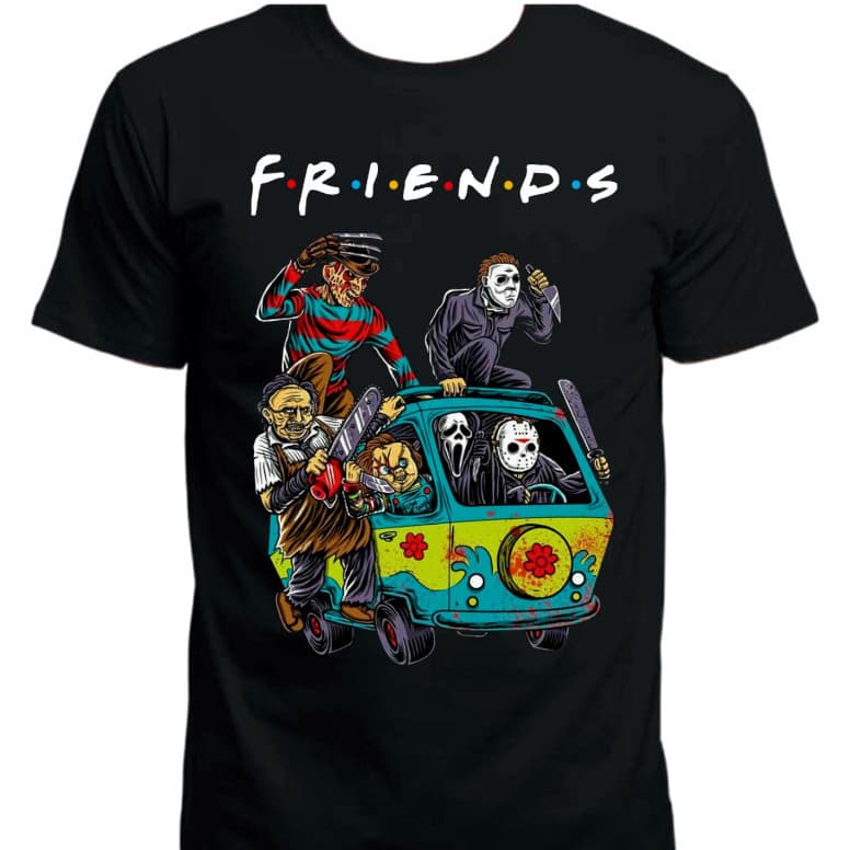 Camiseta Premium Friends Terror Filmes Streetwear Lançamento 2024 Envio Imediato Fox