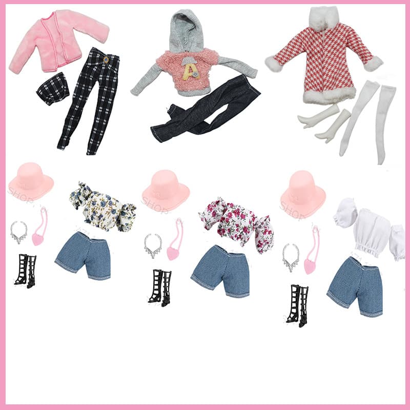 Conjunto Superior De Vestido Fashion Para Boneca De 30 Cm