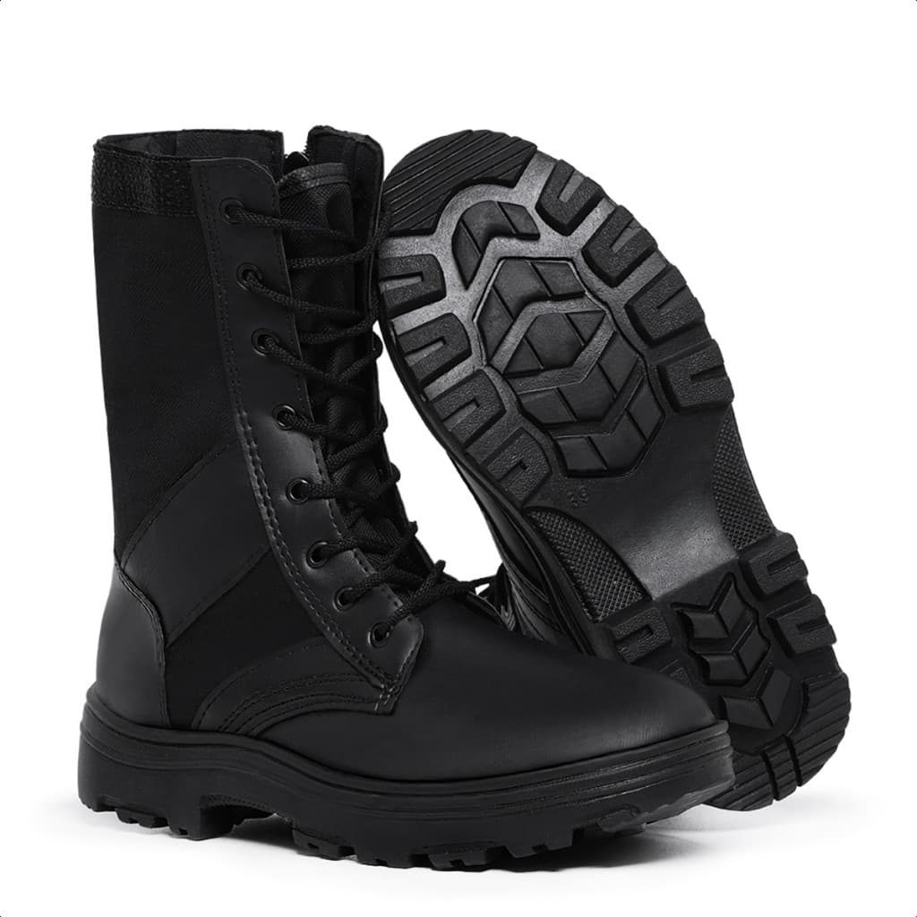 Bota Motoqueiro Cano Alto Militar Promoção Envio Rápido Conforto e Resistência