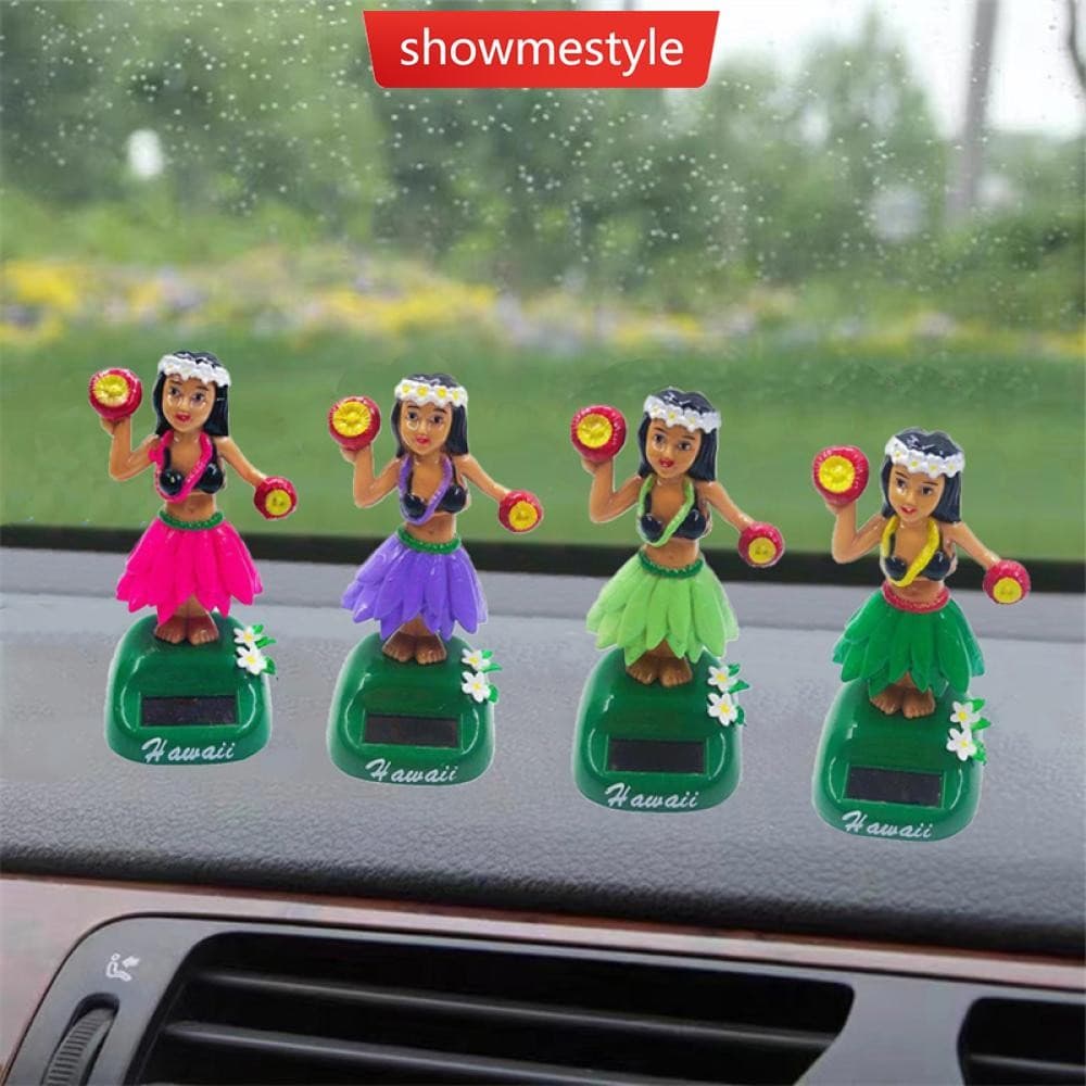 SMS Cabeça De Agitação Solar Balançando Havaí Meninas Decoração Do Carro Dança Boneca Acessórios Energia Brinquedo Ornam