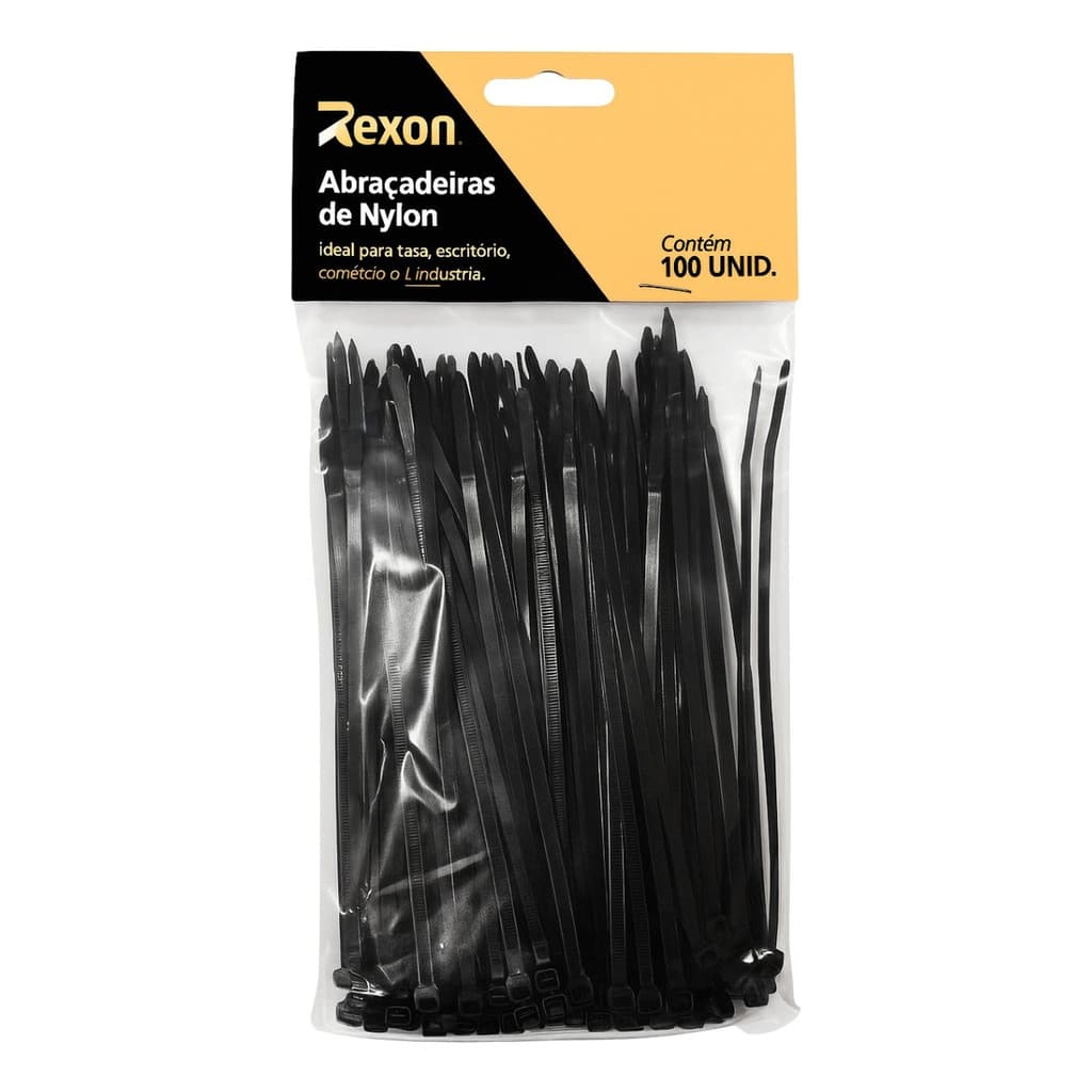 Kit 100 Abraçadeira Plástica Enforca Gato Nylon 150 X 3.6mm