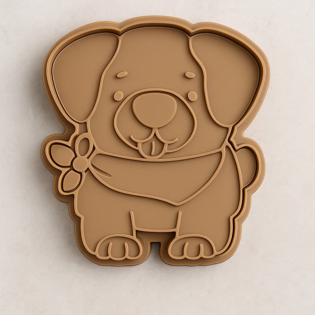 Cortador De Biscoito Com Forma de  CACHORRO CON BUFANDA