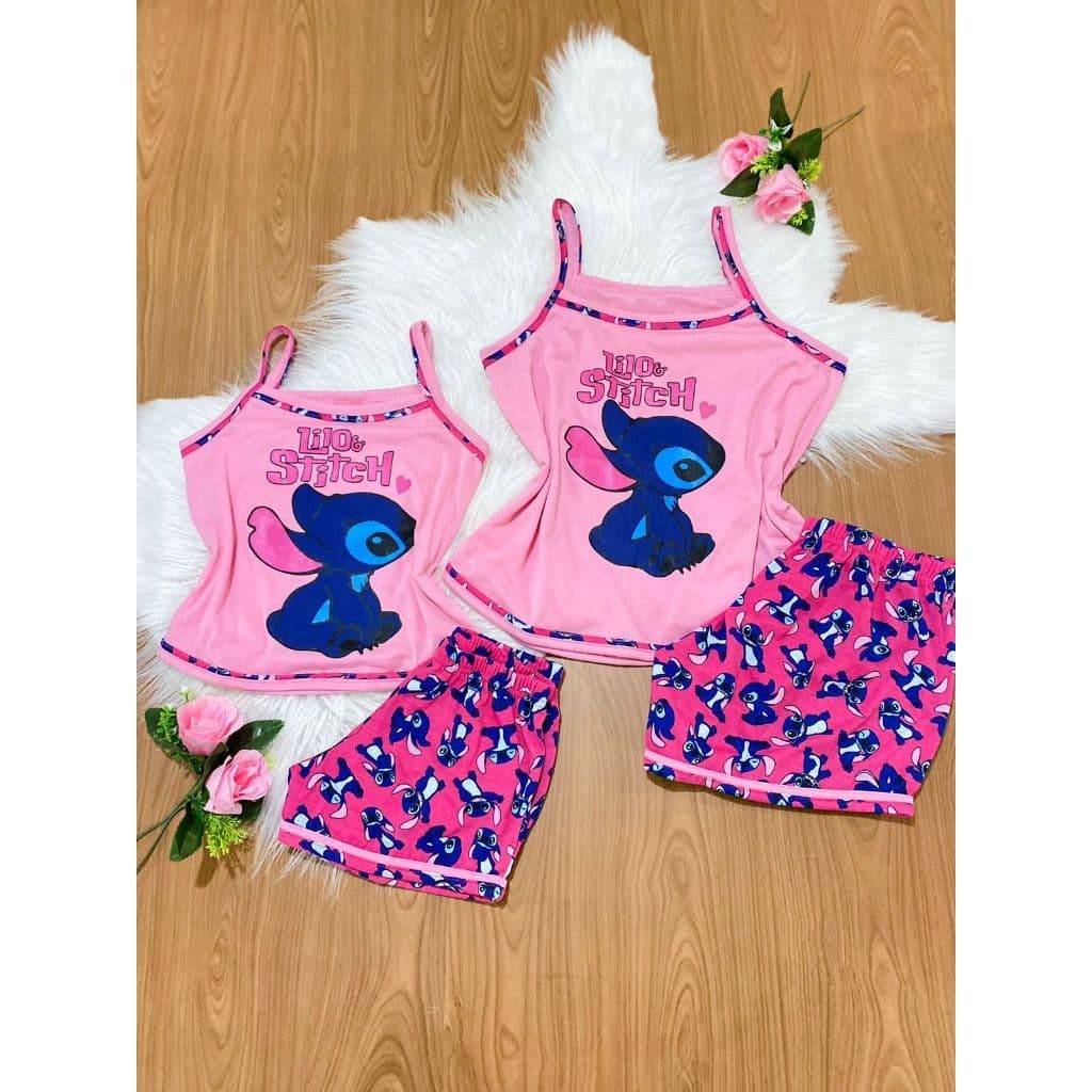 Baby Doll Adulto Stitch Estampado
