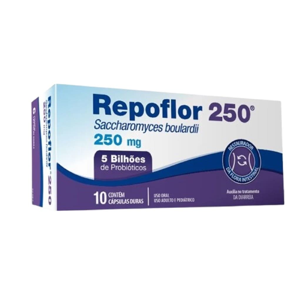 Repoflor 250mg Aaccharomyces Boulardii 10 Cápsulas Duras - Hertz