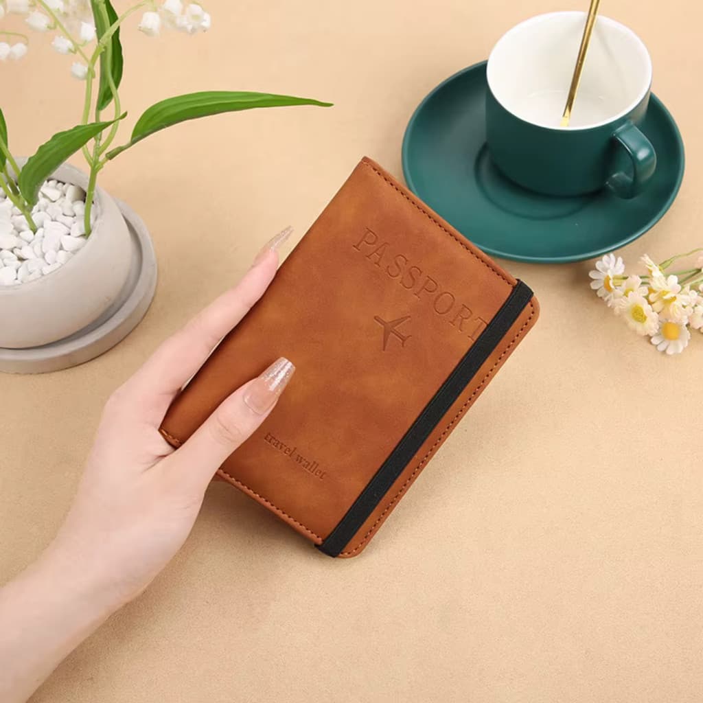 Carteira Porta Passaporte Documentos Cartões Cédulas Viagem Alta Qualidade