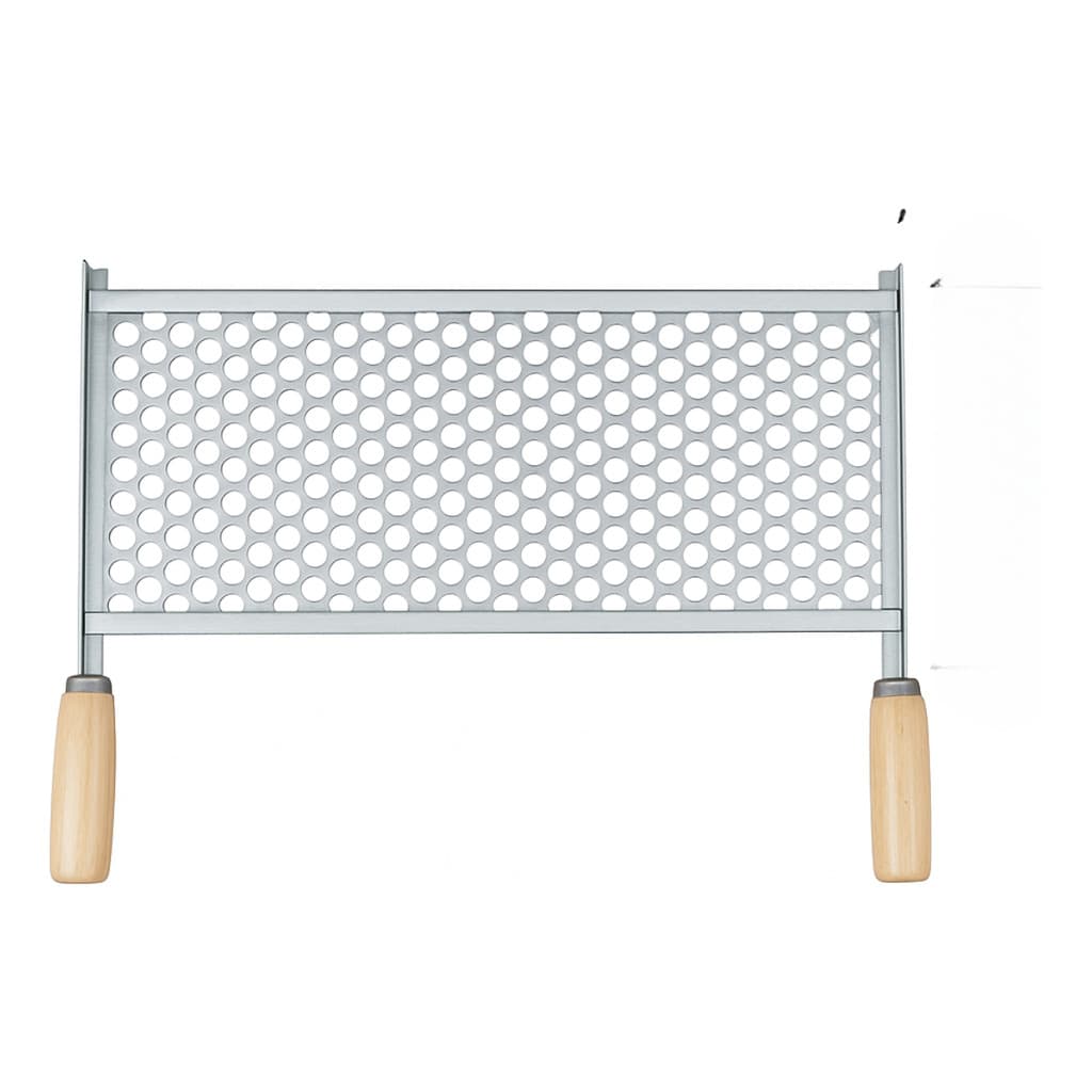 Grelha Para Churrasco Larga 50x25cm Reforçada Com Alças de Madeira