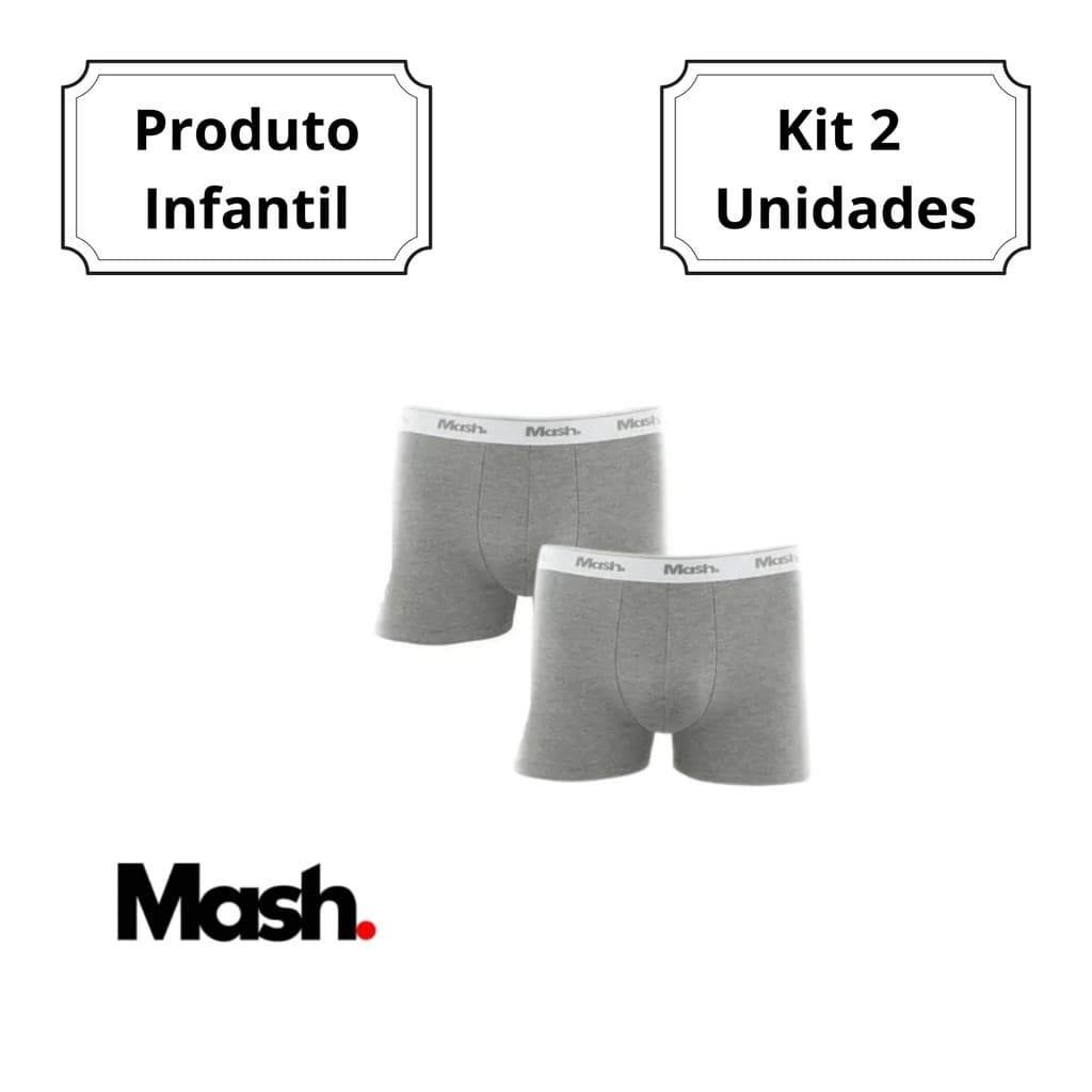Kit 2 Cuecas Boxer Infantil Mash 110.07