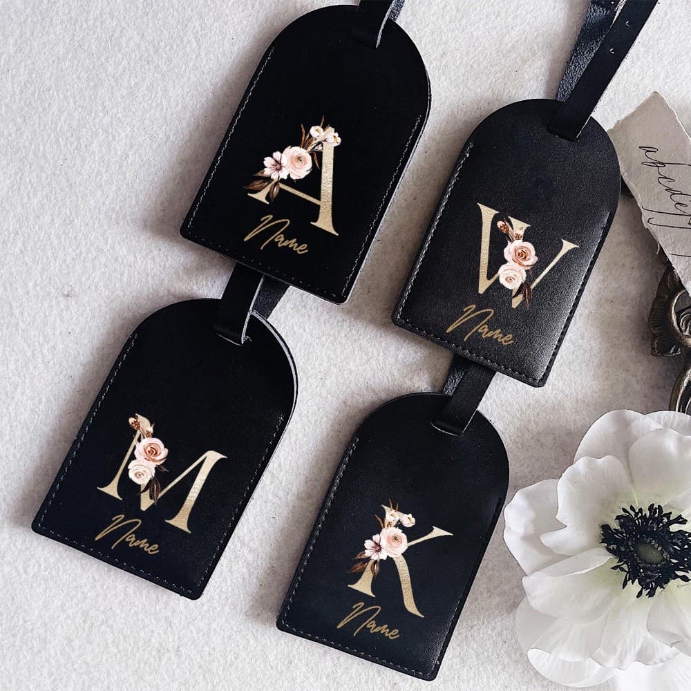 Tag de Mala Identificadore Identificação Estampada Bagagem Personalizada Couro PU Viagem Premium