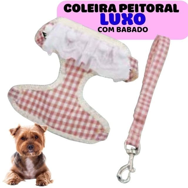 Coleira Peitoral para Cães de Raça Pequena e Gatos