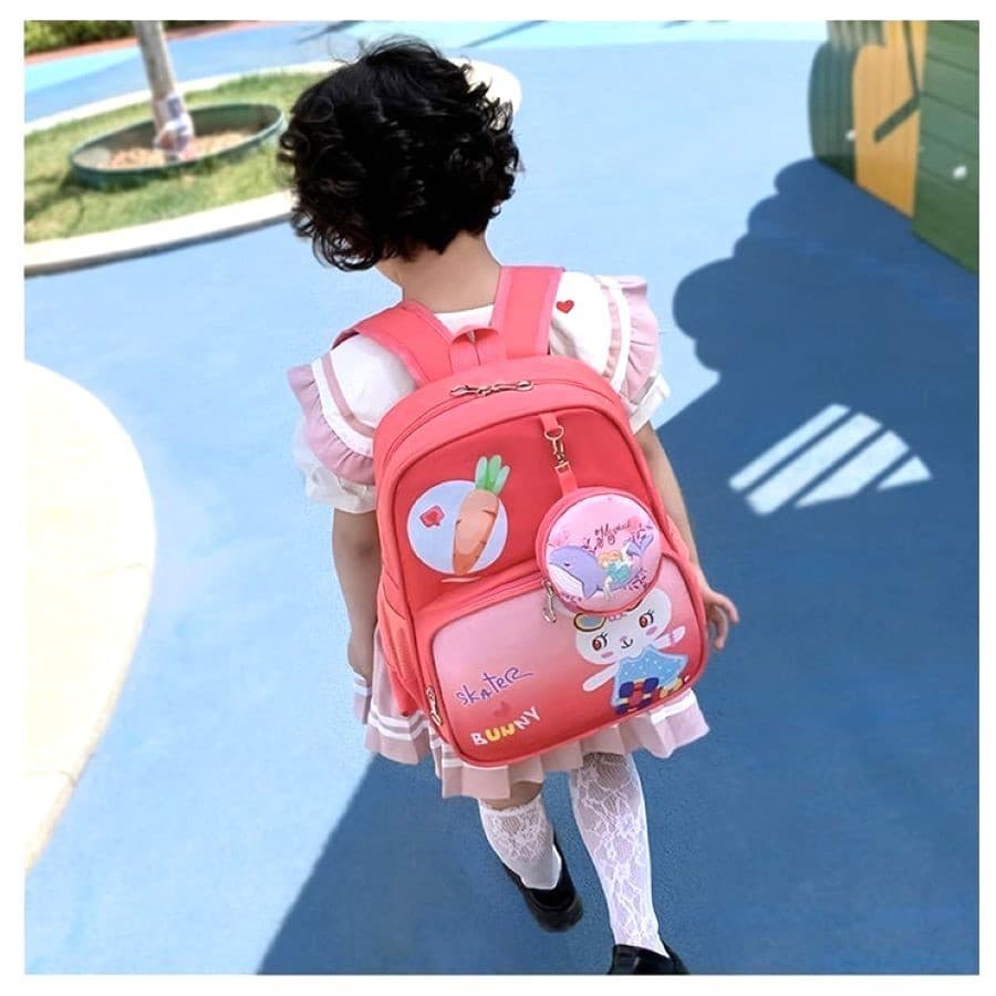Mochila Infantil Com Bolsa Pendurado Pra Creche Passeio Mochila Criança De Sereia Dinossauro C/ Pigente de Bolsinha