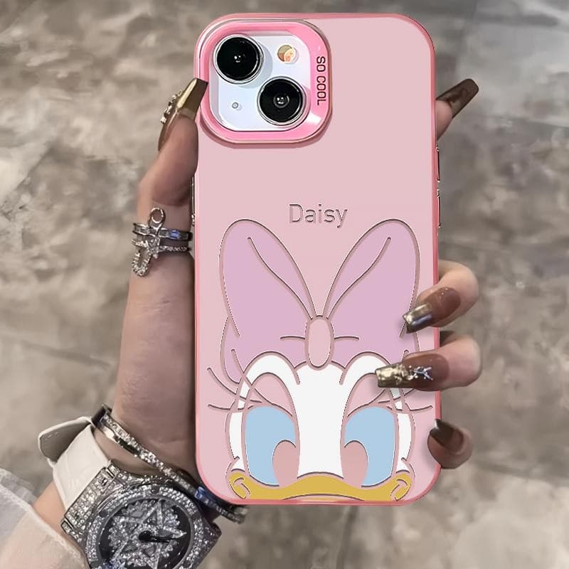 Capinha Capa Daisy Duck para Samsung A55 A54 A35 A34 A15 A14 S24 S23 FE Ultra Plus A05 M34 Anti-impacto Silicone