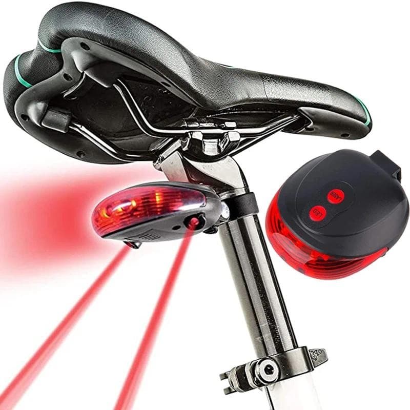 5 LED Luz Traseira Da Bicicleta 2 Laser À Prova Dwaterproof Água Cauda Lanterna Lâmpada Mountain Bike Aviso Noite