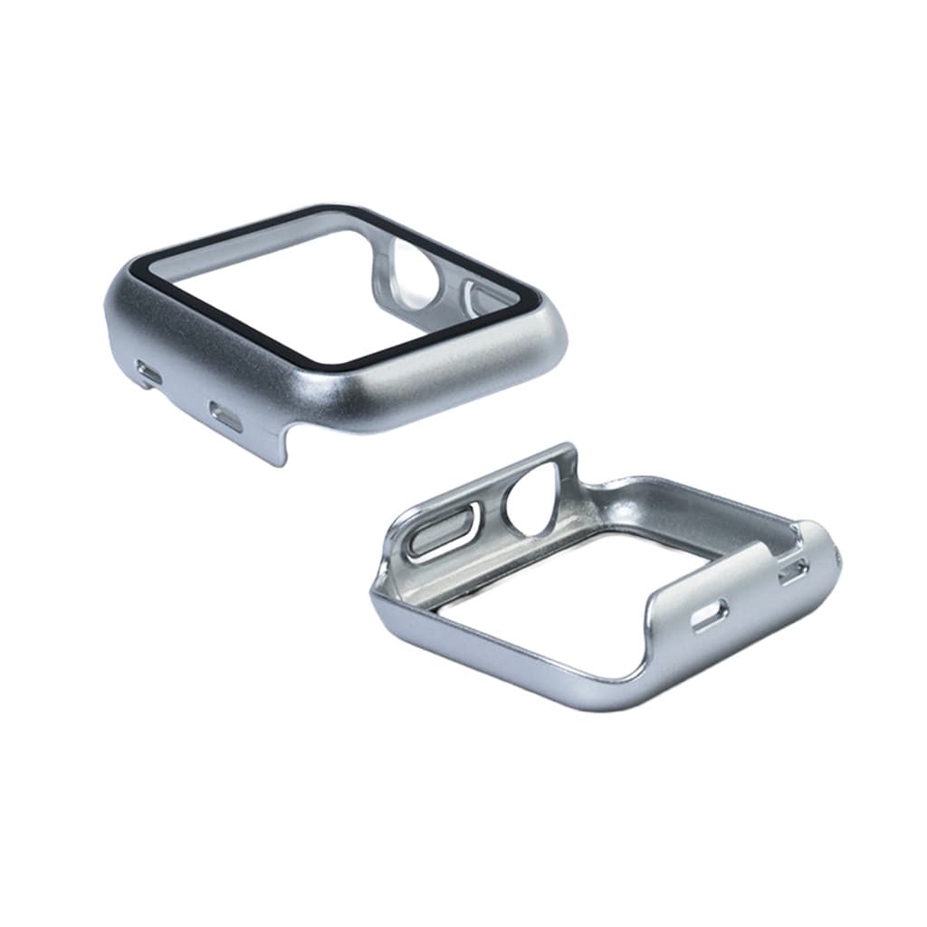 Capa Protetora com Vidro Nerdcase para Apple Watch 38mm, Prata Cromada