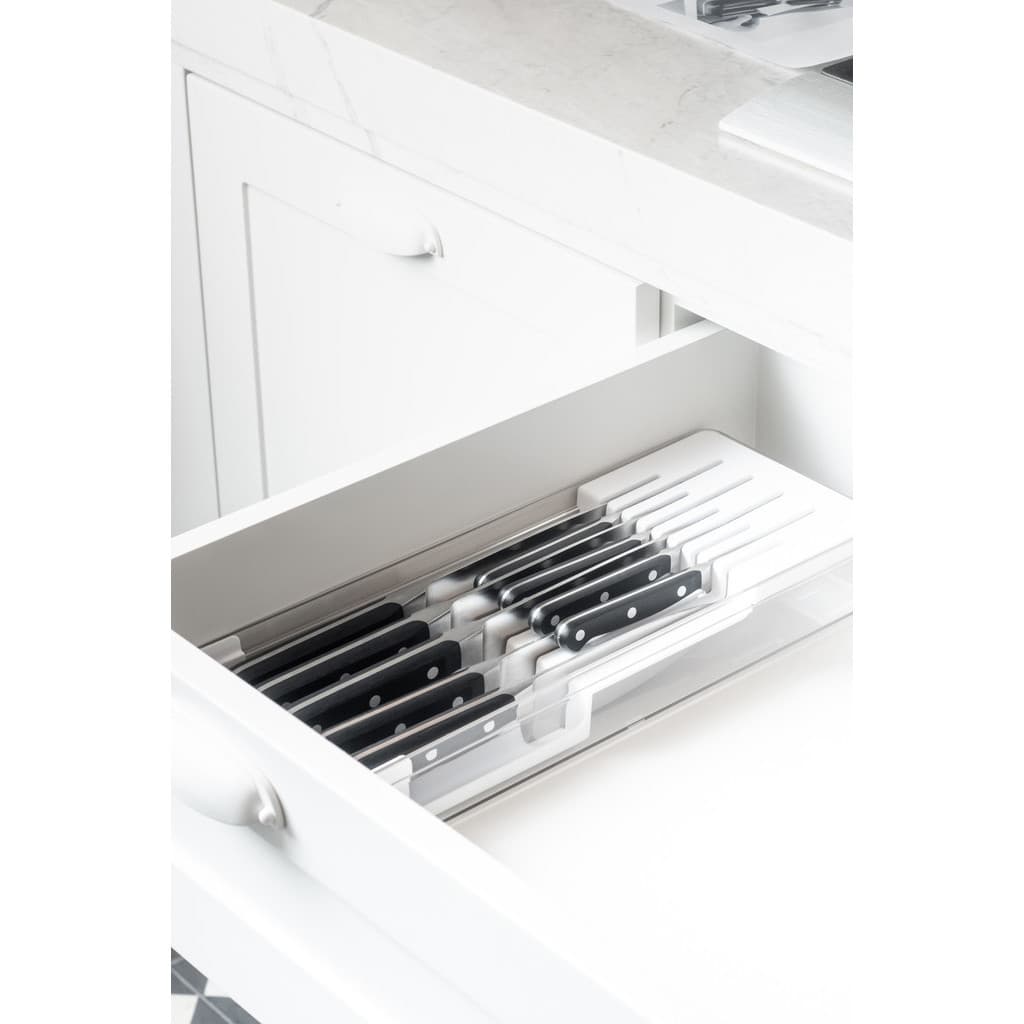 Organizador De Facas Clear Branco