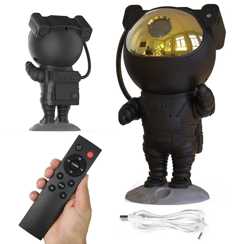 Projetor Led Astronauta Estrela Galaxia Nebulosa Espacial USB Quarto Sala Casa Cosmicos Decoraçao Mesa