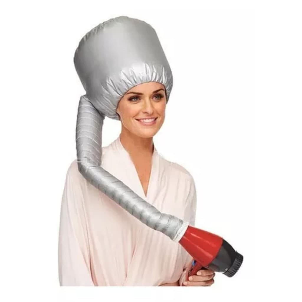Touca Térmica DE cabelo Difusora Secadora Cetim Seda Anti Frizz