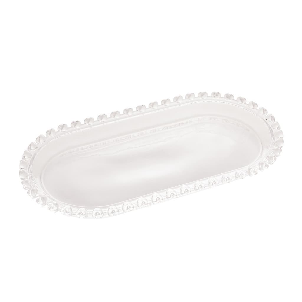 Travessa Oval de Cristal Coração 25x13x2,5cm Lyor