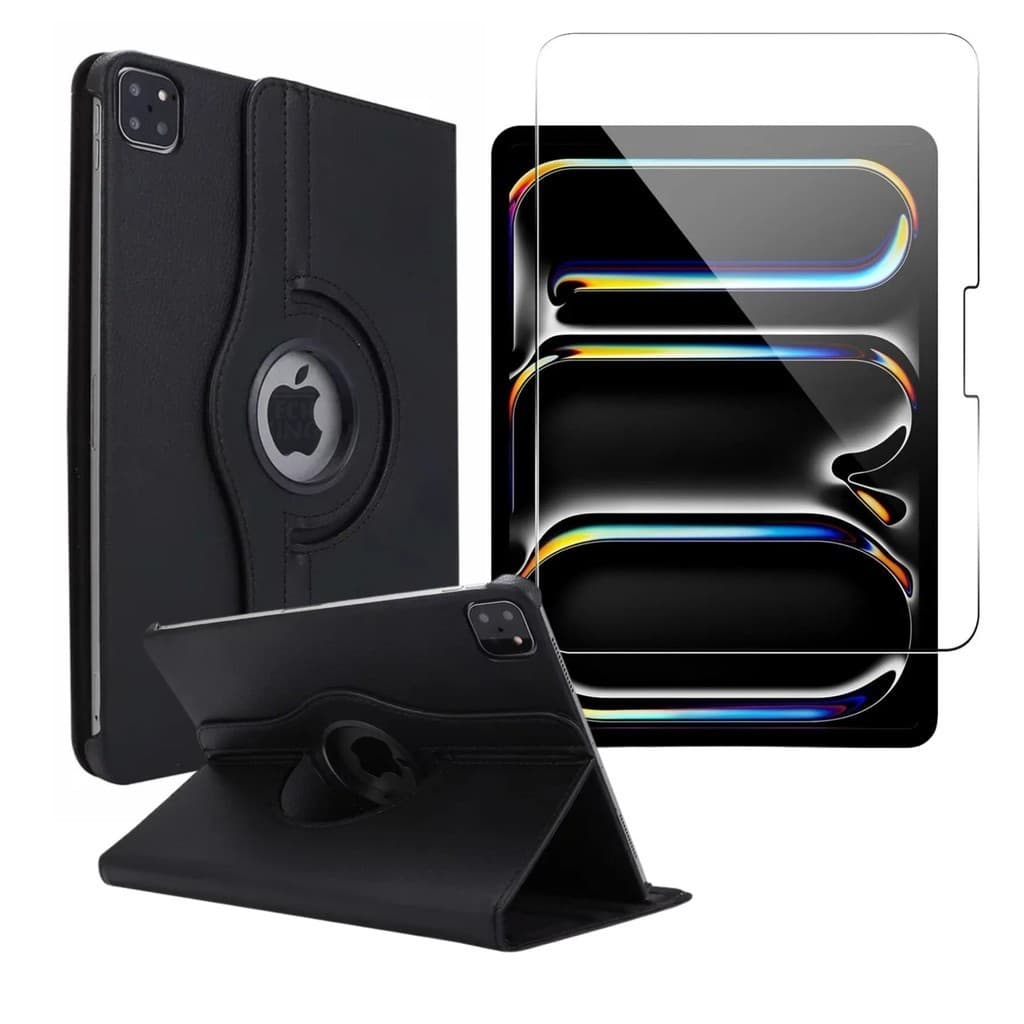 Capa C Suporte Giratório Para iPad Pro M4 11 +Película vidro