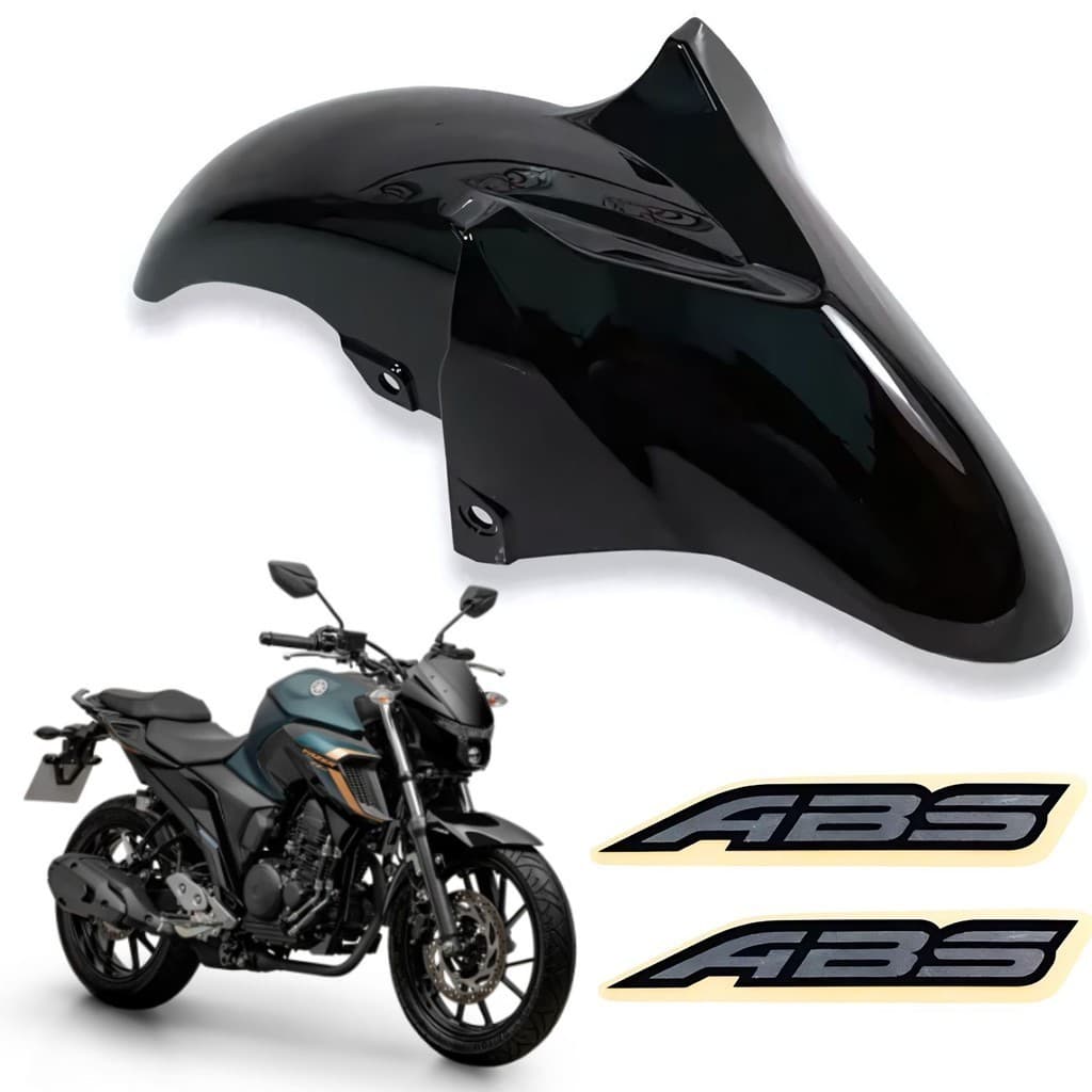 KIT PARALAMA DIANTEIRO PRETO BRILHO FZ25 FAZER 250 2018 2019 2020 2021 2022 2023 2024 2025