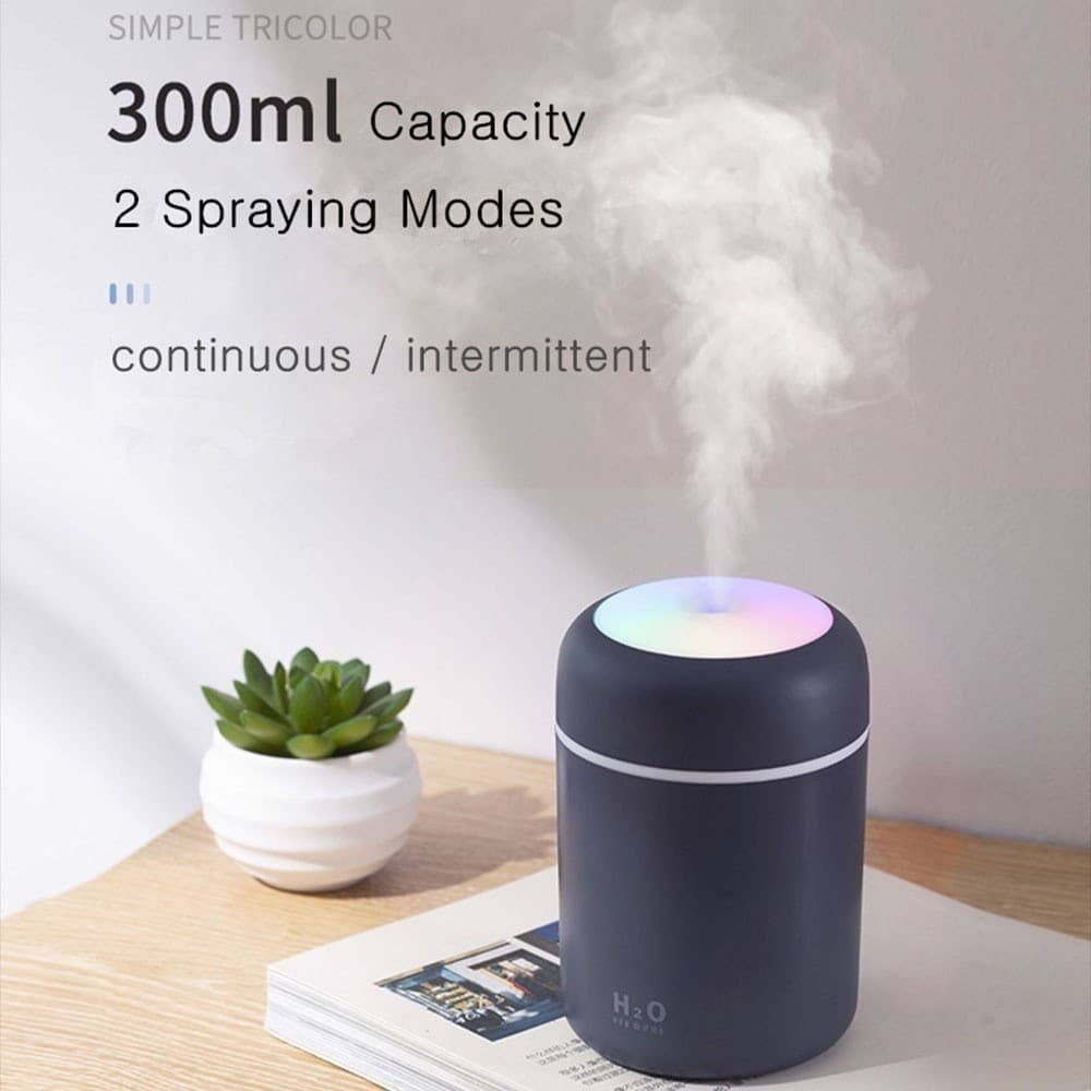 300ml Umidificador De Ar Portátil Usb Ultrassônica 300ml / Difusor De Aromaterapia