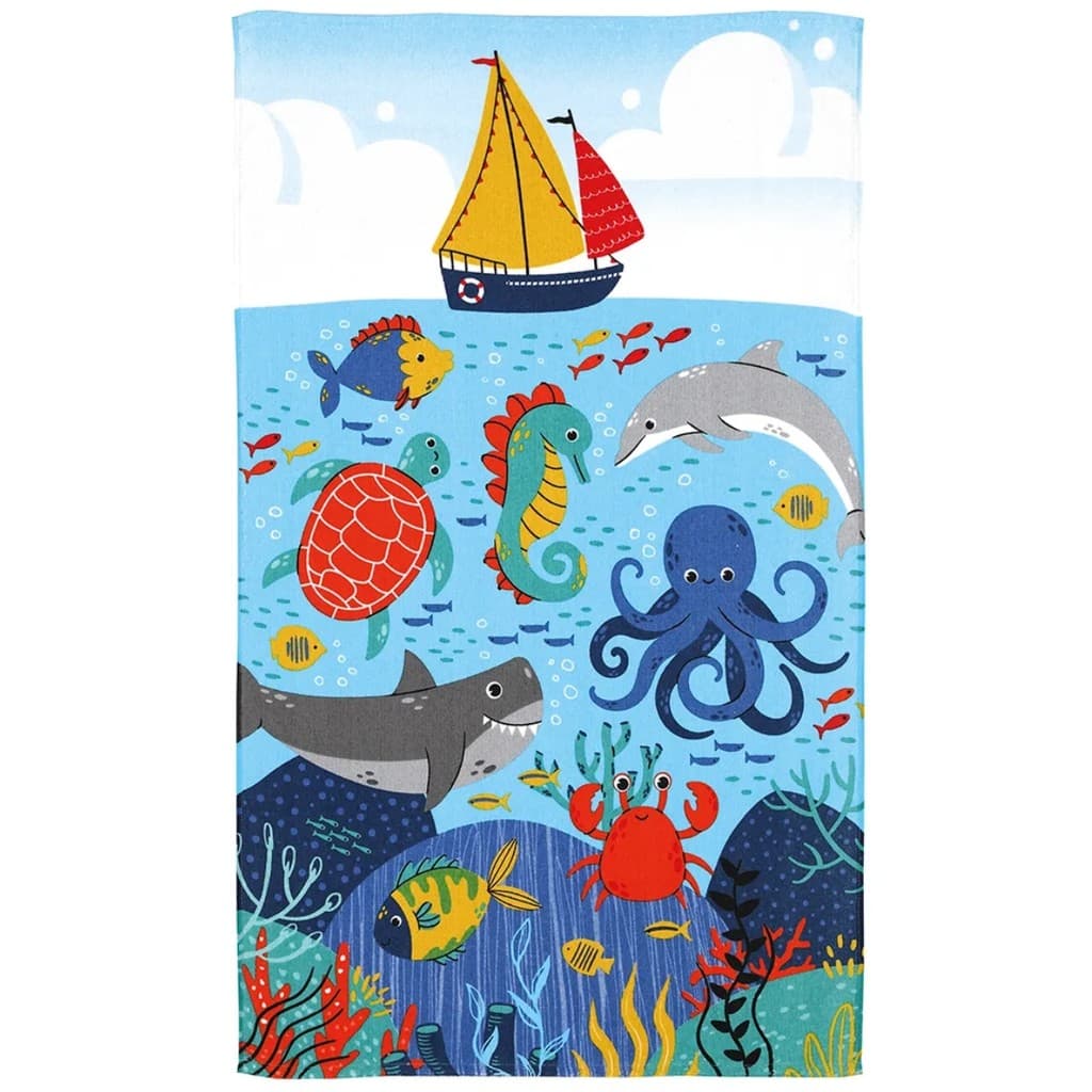 Toalha de Banho Felpuda Infantil Sea Fun Dohler 70x115cm