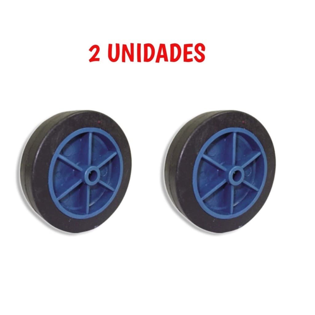 Rodas Reforçada Para Diversos Carrinho De Feira PAR de rodinhas Macias com Borracha Luxo Mini Rlm