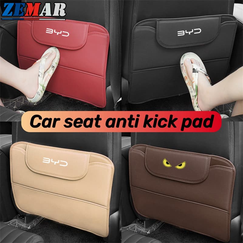 BYD Assento De Couro Para Carro Almofada Anti-Chute Tapete Arranhões Com Bolsa De Armazenamento Acessórios De Da Moda Atto 3 Yuan Plus Song Dolphin Mini Seal U Han EV