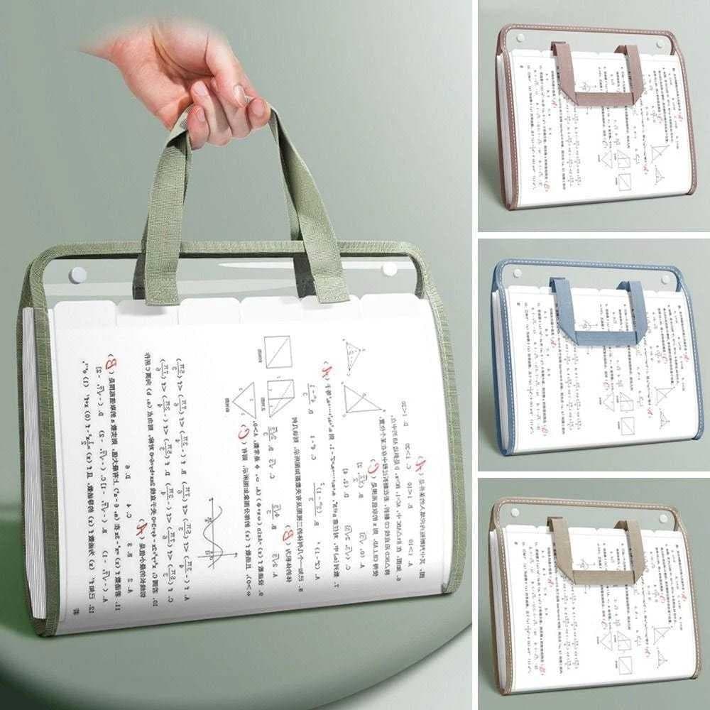 Organizadora  A4 Bolsa  Portátil de Documentos: Impermeável, Transparente, Compartimento Multicamadas
