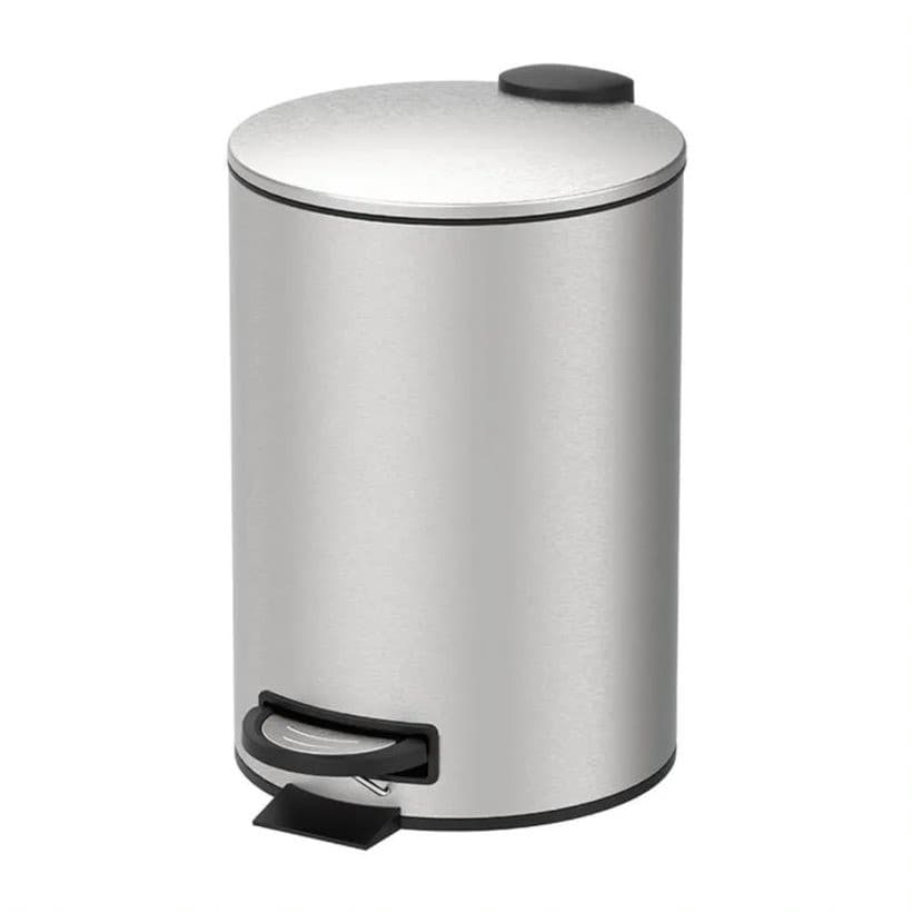 Lixeira com Pedal Balde Removível Spin 20 Litros Inox Brinox Ref3074/103