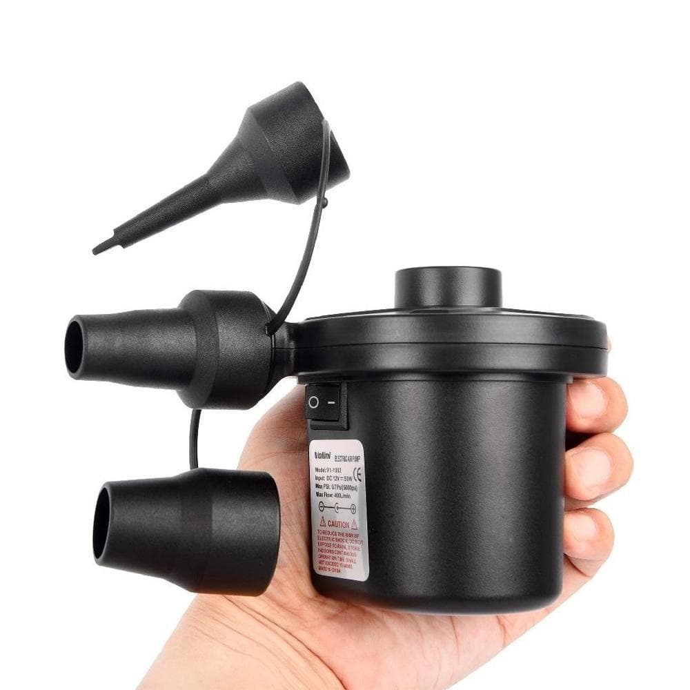 INFLADOR ELÉTRICO 12V 75W BOMBA DE AR PARA COLCHÃO E INFLÁVEIS COM ACENDEDOR