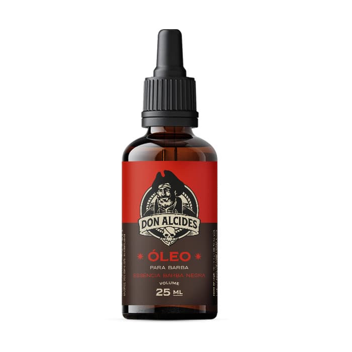 Óleo para Barba 25ml - Don Alcides - Barba Negra Hidratante para Barba Maciez Brilho Controle do Frizz Cuidado Diário