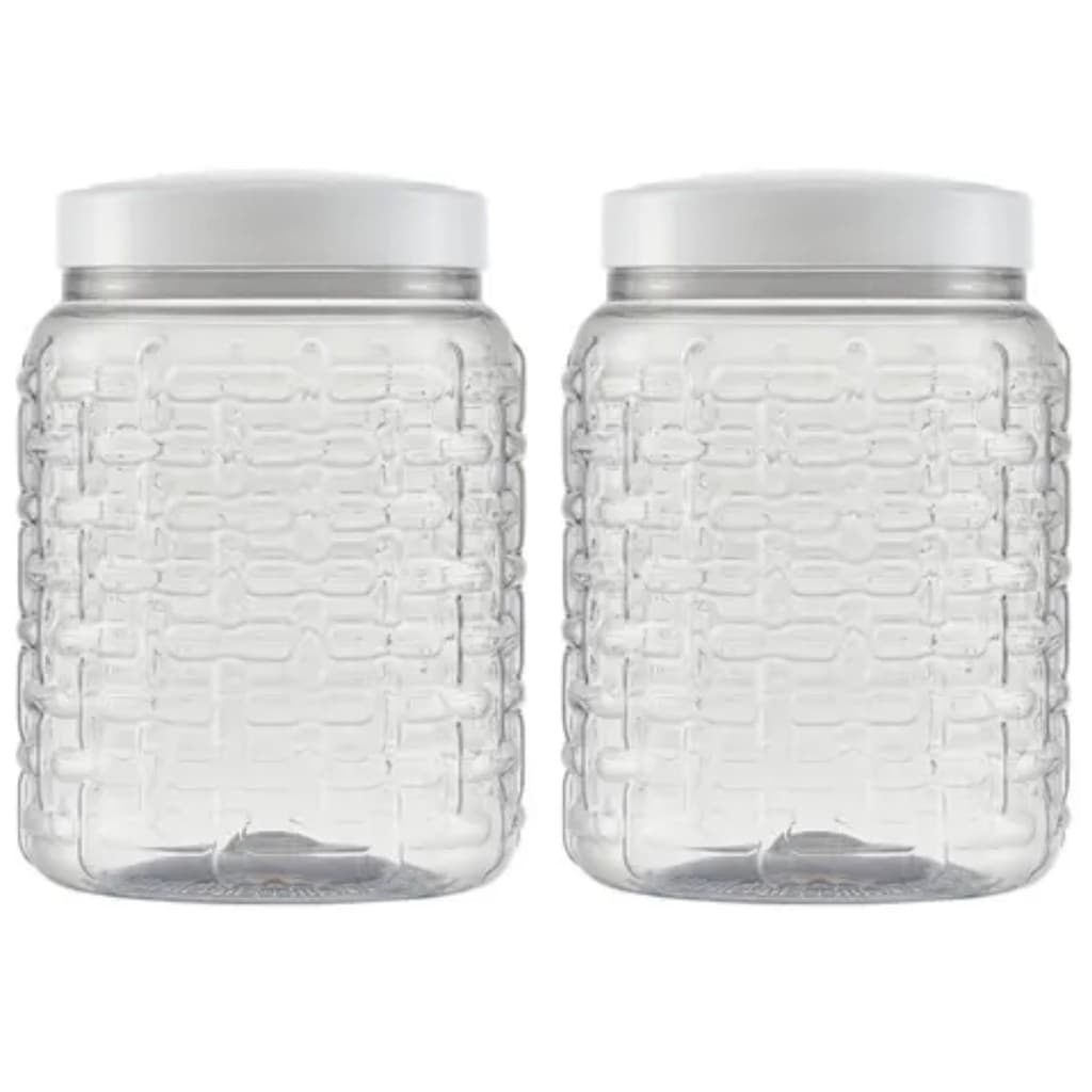 Pote Plástico Bandeirante Tampa Branca Mantimento 1000ml 2un