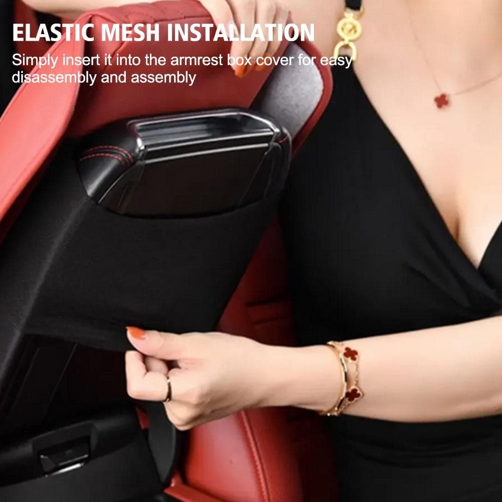 Auto Braços Caixa De Armazenamento Capa Almofada Losango Couro Do Plutônio Resto Engrossar Console Esteira P8X0