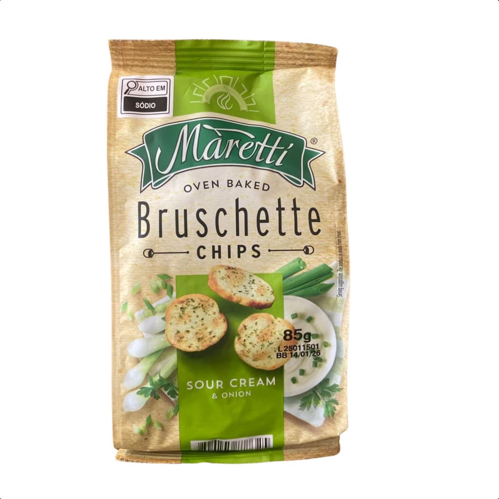 Bruschetta Maretti Sour Cream Onion 85g Snack Importado