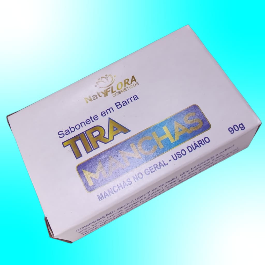 1 Sabonete Em Barra NatyFlora 90g Original Tira Manchas