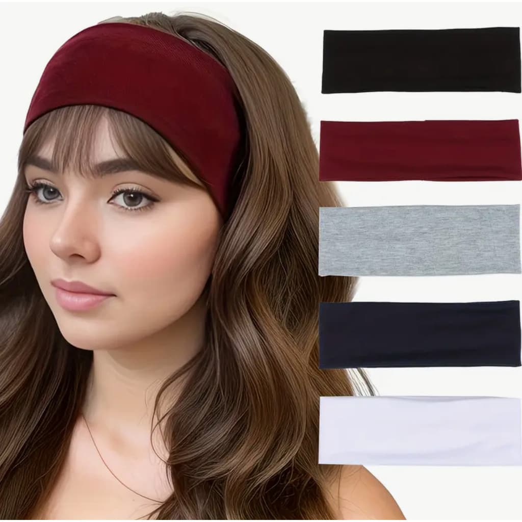 ￼4 Faixas de cabelo penteados e esportes tiara headband